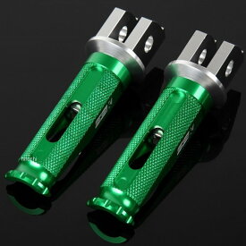 【メーカー在庫あり】 スピードラ SPEEDRA アルミ削り出しタンデムステップ レーシングタイプ パッセンジャー用 シルバー/緑 AFPR114GN JP店
