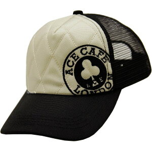 【メーカー在庫あり】 エースカフェロンドン ACE CAFE LONDON メッシュキャップ シャンパンゴールド/黒 約55〜60cm アジャスト可能 AC003NM-CGD/BK JP店