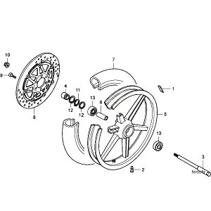 �z���_���[�V���O HRC COLLAR,FRONT WHEEL SID 44303-NF4-000 JP�X