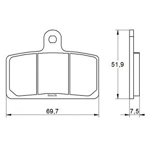 �A�R�T�b�g ACCOSSATO �u���[�L�p�b�h AGPA142 �I�[�K�j�b�N �A�v�����A RS125�ATUONO125�ADERBI GPR125 403-AGPA142-OR JP�X