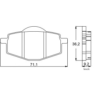 �A�R�T�b�g ACCOSSATO �u���[�L�p�b�h �I�[�K�j�b�N 91�N-98�N XTZ 660 TENERE Rear 403-AGPA089-OR JP�X