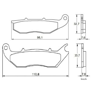 �A�R�T�b�g ACCOSSATO �u���[�L�p�b�h �G�{�����[�V����EV1 09�N-18�N CBF125 403-AGPA160-EV1 JP�X