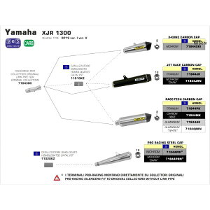 A[ ARROW XbvI}t[ PRO RACE 07N-17N XJR1300 jN_[N/XeGh 71844PRN JPX