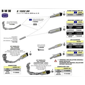 アロー ARROW フルエキゾースト RACE TECH 15年-18年 BMW S1000RR チタン/カーボンエンド 71139CKZ JP店