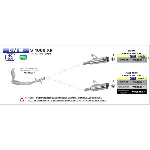 A[ ARROW tGL][Xg RACE TECH 20N-21N BMW S1000XR A~_[N/J[{Gh 71926AKN-71751MI JPX