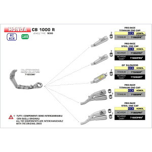 A[ ARROW XbvI}t[ PRO RACE 18N-20N CB1000R `^/`^Gh 71882PR JPX