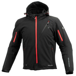 【メーカー在庫あり】 コミネ KOMINE 秋冬モデル プロテクトソフトシェルウィンターパーカ-IFU ネオブラック/赤 2XLサイズ JK-5792 JP店