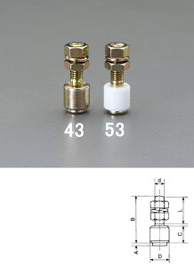 【メーカー在庫あり】 エスコ(ESCO) 3号レール用ガイドローラー ボルト付/スティール 000012244849 JP