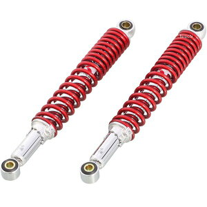 【メーカー在庫あり】 キタコ KITACO リアショックセット C50キャブ メッキ/赤 520-1087120 JP店