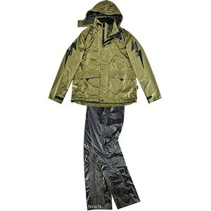 TFR2202 トゥエンティ・フォー・セブン カスタムレザース 24/7 Custom Leathers レインスーツ カーキ/黒 XLサイズ TFR2202-KH-BK-XL JP店