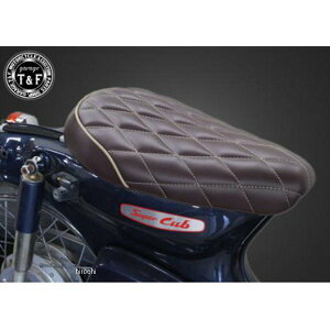 ガレージT&F ダイヤシート スーパーカブC50/C70/C90/、リトルカブ ブラウン/ベージュ CUBST02BR JP店