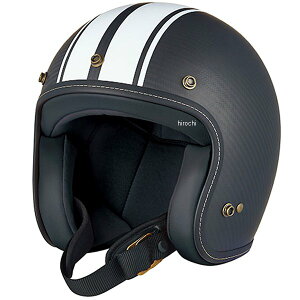 【メーカー在庫あり】 ジーロット ZEALOT ジェットヘルメット FlyboyJet2 CARBON HYBRID スタンダード マット 白ストライプ/黒 Mサイズ FJ0020/M JP店