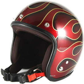 ナナニージャム 72JAM ジェットヘルメット FLAMES 赤 フリーサイズ(57-60cm未満) JCP-41 JP店