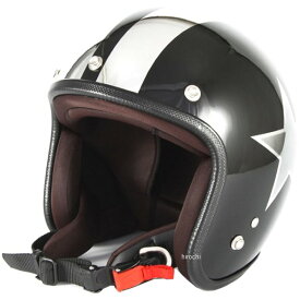 ナナニージャム 72JAM ジェットヘルメット BLACK STAR 黒 フリーサイズ(57-60cm未満) JCP-50 JP店