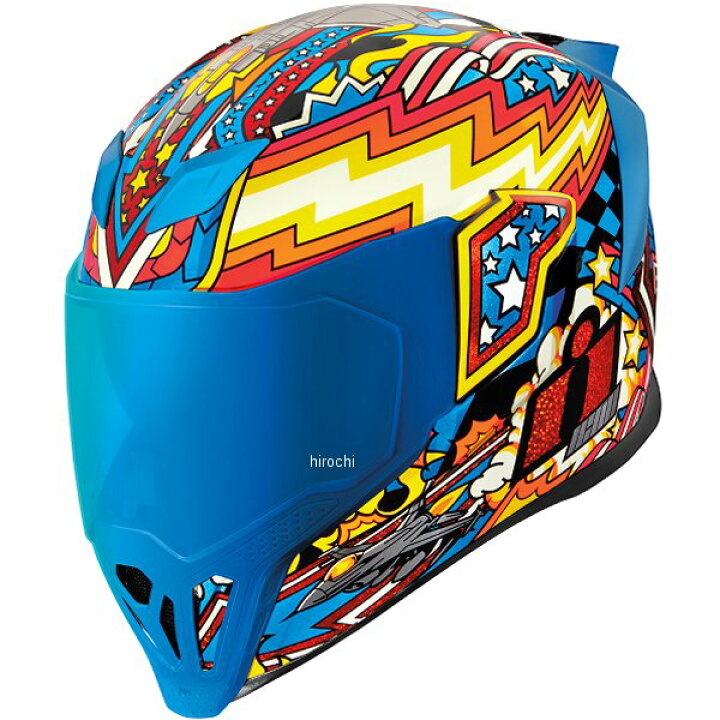 楽天市場】アイコン ICON フルフェイスヘルメット AIRFLITE FLYBOY 青 