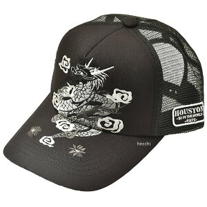 ヒューストン HOUSTON メッシュキャップ DRAGON 黒 フリーサイズ HTG-KW006-80 JP店