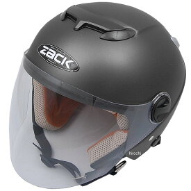 【メーカー在庫あり】 TNK工業 ジェットヘルメット ZACK ハーフマットガンメタ フリーサイズ 58-59cm ZJ-2 JP店