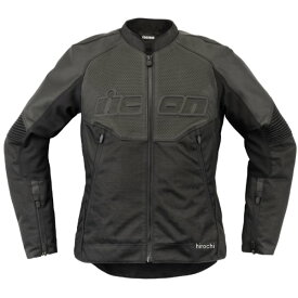 アイコン ICON 2024年春夏モデル ジャケット WOMEN オーバーロード3 レザー レディース 黒 Mサイズ 2813-1084 JP店