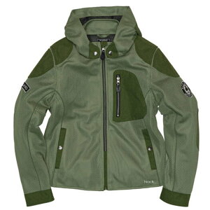 エースカフェロンドン ACE CAFE LONDON 春夏モデル フーデッド ライドメッシュジャケット オリーブ Mサイズ SS2403MJ-OL/M JP店