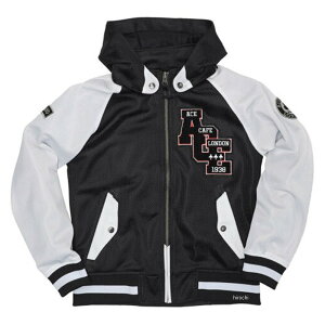 エースカフェロンドン ACE CAFE LONDON 春夏モデル スタジアム メッシュジャケット 黒/白 Lサイズ SS2404MJ-BKWH/L JP店