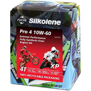 �V���R���� SILKOLENE 4st �G���W���I�C�� PRO 4 10W-60 XP 4���b�g�� SIL602013699 JP�X