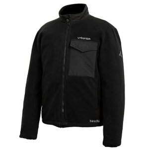 【メーカー在庫あり】 アーバニズム urbanism 2024年秋冬モデル 防風ライドフリースジャケット 黒 LLサイズ UNJ132 JP店