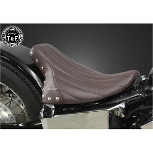 ガレージT&F シングルシート フラットフェンダー専用 スタッド付き スティード400 (バーチカル)ブラウン 608123 JP店