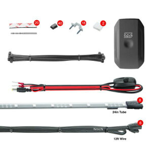 �yUSA�݌ɂ���z XK Glow Slim Tube Million Color X�N���[�� Smartphone App Controlled Undercar Kit 8x24In xkgKS-Car-Standard JP�X