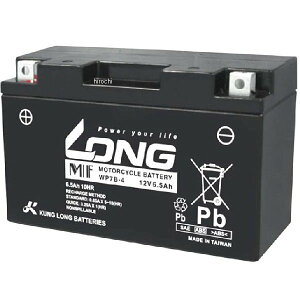 【メーカー在庫あり】 ロング LONG バッテリー 12V、6 5Ah 液注入済 互換 YT7B-BS GT7B-4 WP7B-4 JP店