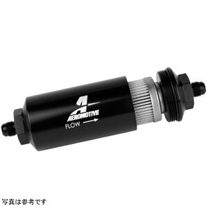 �yUSA�݌ɂ���z Aeromotive In-Line �t�B���^�[ - (AN-6 Male) 40 Micron �X�e�����X Mesh Element Bright Dip Black Finish aer12348 JP�X