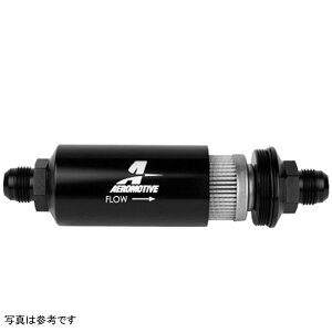 �yUSA�݌ɂ���z Aeromotive In-Line �t�B���^�[ - (AN-10) 100 Micron �X�e�����X�X�`�[�� Element Black Anodize Finish aer12389 JP�X