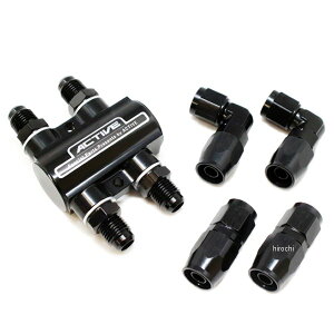 アクティブ ACTIVE サーモスタットキット #8 ストレートフィッティング2個/90°フィッティング2個付 黒 AC1342518 JP店