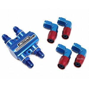 アクティブ ACTIVE サーモスタットキット #6 90°フィッティング4個付 青 AC1343116 JP店