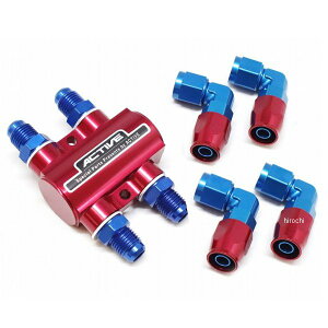 アクティブ ACTIVE サーモスタットキット #6 90°フィッティング4個付 赤 AC1343216 JP店