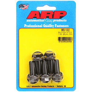 �yUSA�݌ɂ���z ARP M10 x 1.25 x 25mm Hex �u���b�N�I�L�T�C�h �{���g 5���� arp663-1002 JP�X