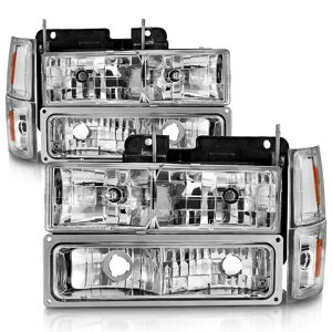 �yUSA�݌ɂ���z ANZO 88-98 �V�{���[ C1500 Crystal �w�b�h���C�g �N���[�� w/ Signal and Side Marker Lights anz111506 JP�X