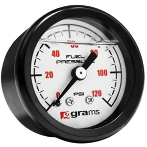 �yUSA�݌ɂ���z Grams Performance Universal 0-120 PSI Fuel Pressure Guage �z���C�g Face grpG2-99-1200W JP�X