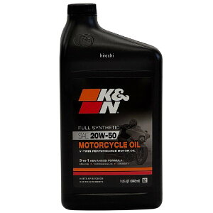 �y���[�J�[�݌ɂ���z K&N 100�����w�����G���W���I�C���@20W-50�@1�N�H�[�g�i945ml�j 108063 JP�X
