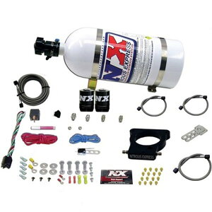 �yUSA�݌ɂ���z Nitrous Express GM LS 78mm 3-�{���g Nitrous Plate �L�b�g (50-350HP) w/10lb �{�g�� nex20935-10 JP�X
