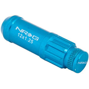 yUSA݌ɂz NRG 700V[Y M12 X 1.25 Steel Lug Nut w/Dust Cap Cover Set 21 Pc w/Locks & Lock Socket - Blue nrgLN-LS710BL-21 JPX