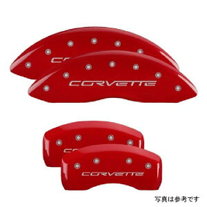 �yUSA�݌ɂ���z MGP 4 Caliper Covers Engraved �t�����g & ���� C6/Corvette ���b�h �t�B�j�b�V�� �V���o�[ ch mgp13008SCV6RD JP�X