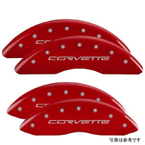 �yUSA�݌ɂ���z MGP 4 Caliper Covers Engraved �t�����g & ���� C6/Corvette ���b�h �t�B�j�b�V�� �V���o�[ ch mgp13083SCV6RD JP�X