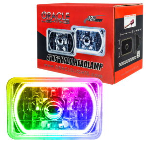 �yUSA�݌ɂ���z Oracle Pre-Installed ���C�g 4x6 IN. Sealed Beam - ColorSHIFT Halo SEE WARRANTY orl6909-333 JP�X