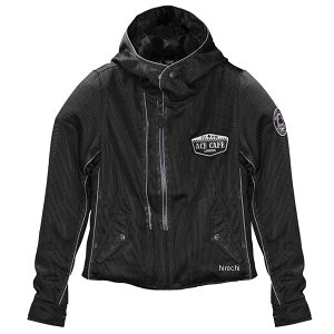 エースカフェロンドン ACE CAFE LONDON 2025年春夏モデル W2 フーディーシースルーメッシュジャケット 黒 Mサイズ SS2501MJ JP店
