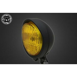 ガレージT&F 5.5インチバイザーヘッドライト+ステー バルカン400 マットBK/イエロー 4020827 JP店