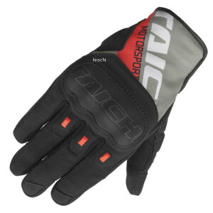 RSタイチ RSTaichi 2025年春夏モデル ストローク エアーグローブ 黒/グレー/赤 Lサイズ RST468 JP店
