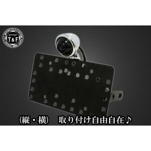 ガレージT&F サイドナンバーキット&ブレットテールランプ(メッキ)スモーククラシックレンズ+ステー W400、W650、W800 SN06922 JP店