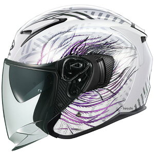 【メーカー在庫あり】 オージーケーカブト OGK KABUTO オープンフェイスヘルメット EXCEED-2 PLUME ホワイトパープル Mサイズ 4966094638108 JP店