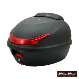 【メーカー在庫あり】 マッドマックス MAD MAX オートバイ用 リアボックス カルボン39 バックレスト付 34L カーボン調 ブラック リフレクター レッド MM18-E39B-01R JP店