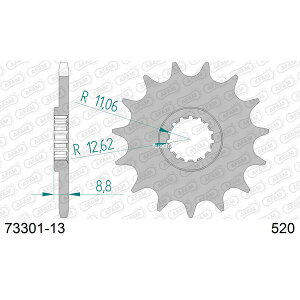 �y���[�J�[�݌ɂ���z �A�t�@�� AFAM �t�����g�X�v���P�b�g 13T/520 �A�v�����A 98�N-99�N RSV1000/MILLE/R RSV1000/�~��/R �� 73301-13 JP�X